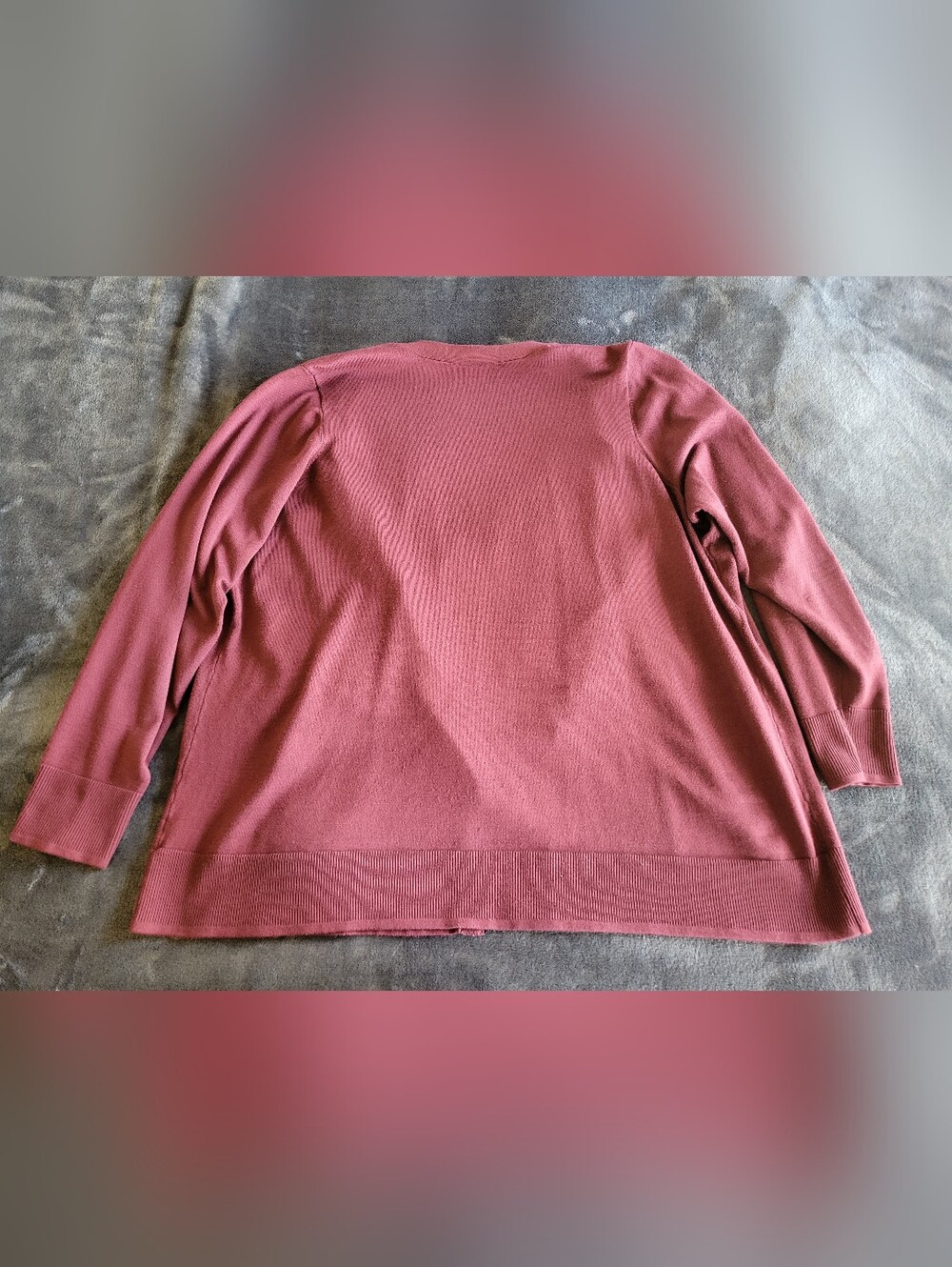 Lane Bryant Burgundy Open Front Cardigan - Picture 3 of 3
